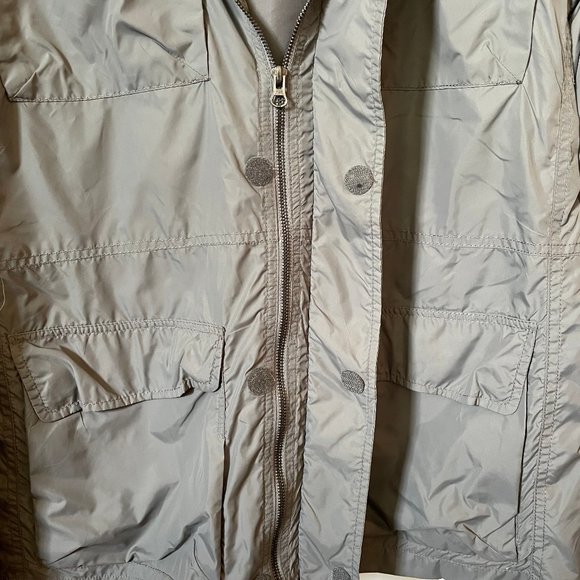 Joe Fresh Men's Gray Nylon Utility Windbreaker, Size L - Picture 4 of 9